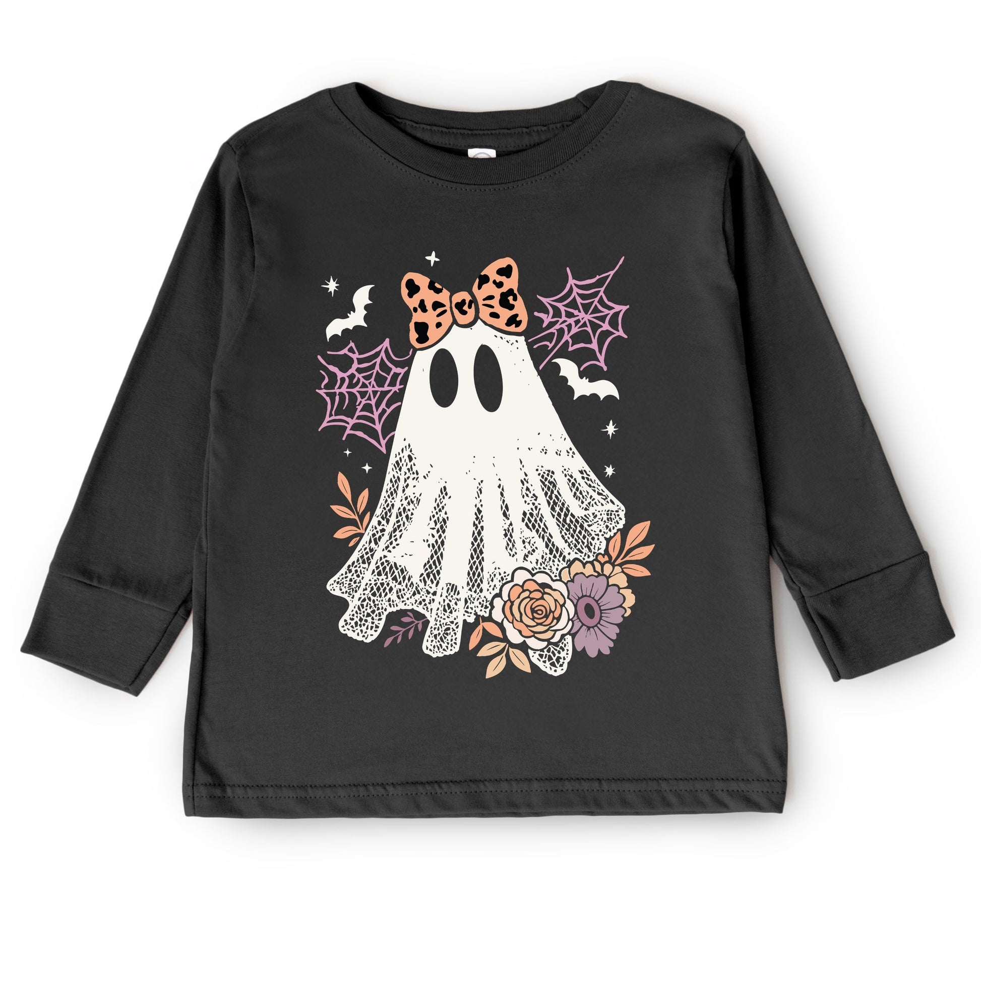 Coquette Ghost Roses - Toddler Long Sleeve Graphic Tee and Youth Long Sleeve Graphic T-Shirt