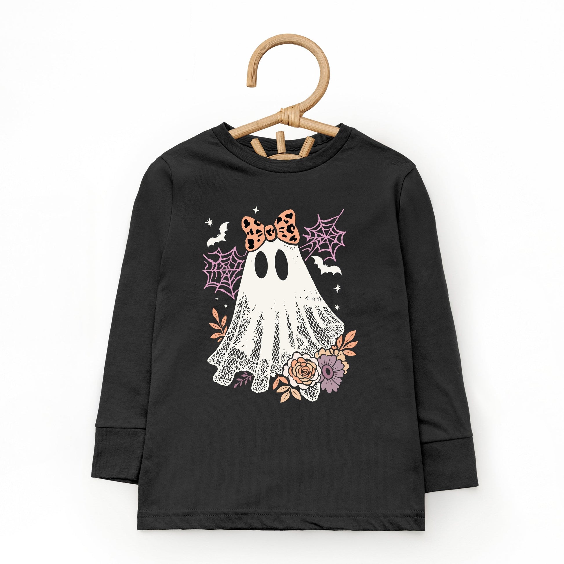 Coquette Ghost Roses - Toddler Long Sleeve Graphic Tee and Youth Long Sleeve Graphic T-Shirt