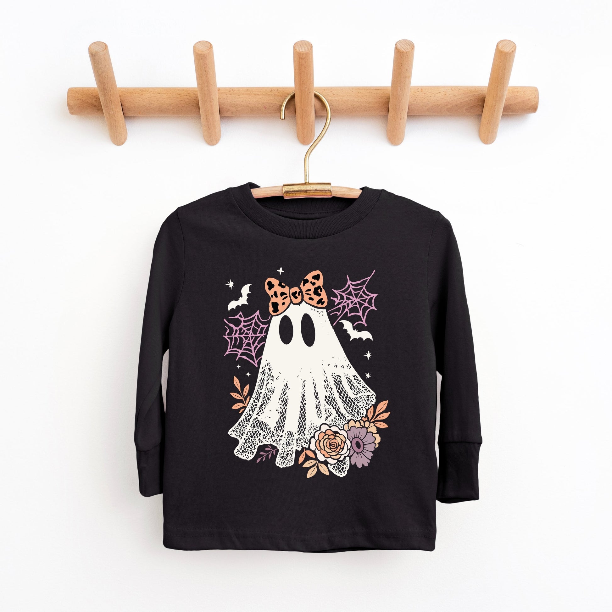 Coquette Ghost Roses - Toddler Long Sleeve Graphic Tee and Youth Long Sleeve Graphic T-Shirt