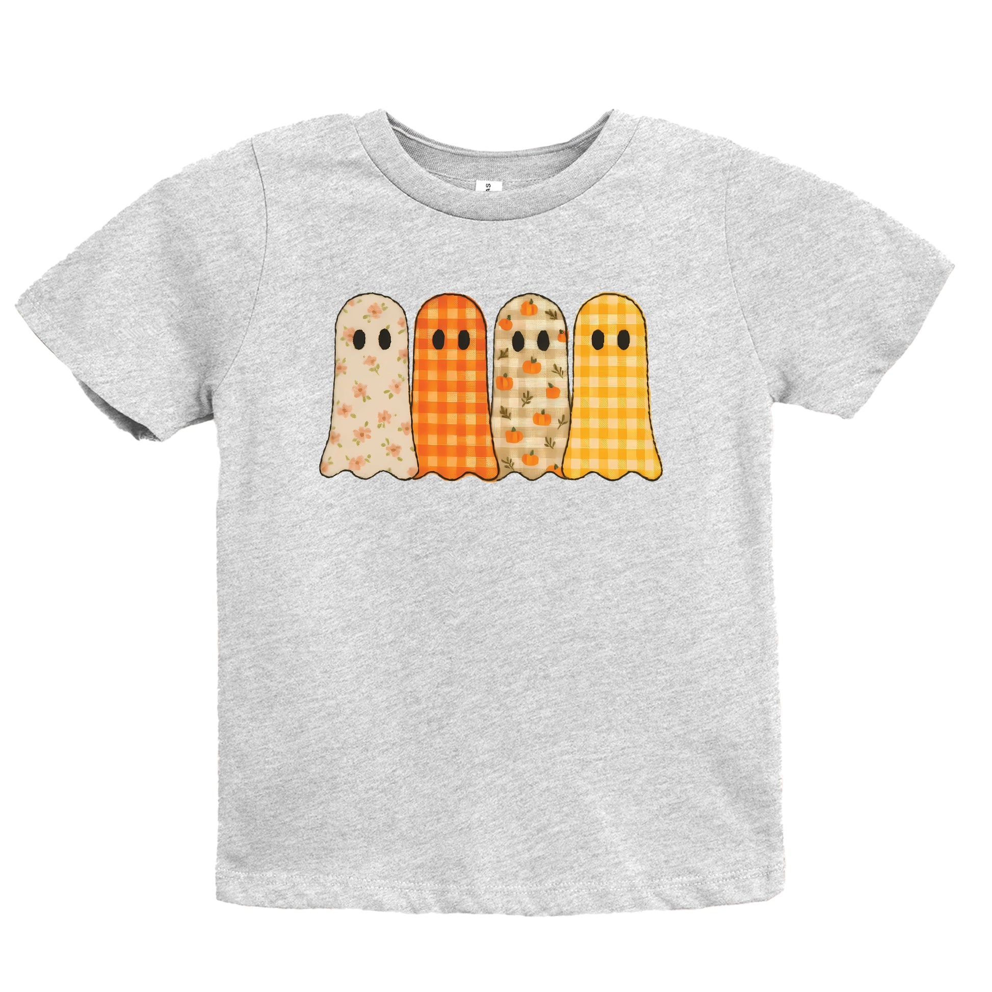 Four Ghosts Checkered Quilted Printed - Youth Short Sleeve Graphic T-Shirt and Toddler Short Sleeve Graphic T-Shirt
