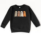 Four Ghosts Shadow Quilted Printed - Toddler Graphic Sweatshirt and Youth Graphic Sweatshirt