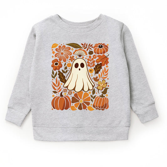 Ghost Floral Collage - Youth Graphic Sweatshirt and Toddler Graphic Sweatshirt