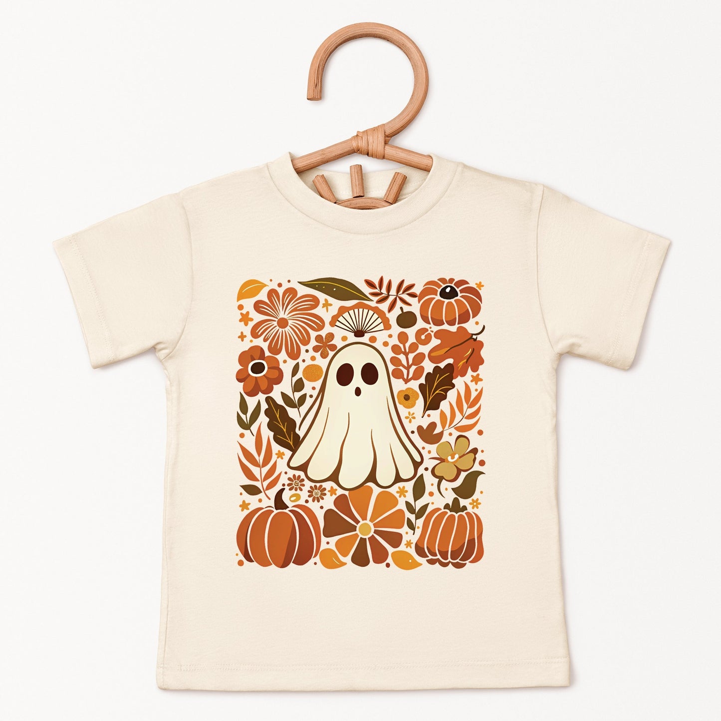 Ghost Floral Collage - Youth Short Sleeve Graphic T-Shirt and Toddler Short Sleeve Graphic T-Shirt