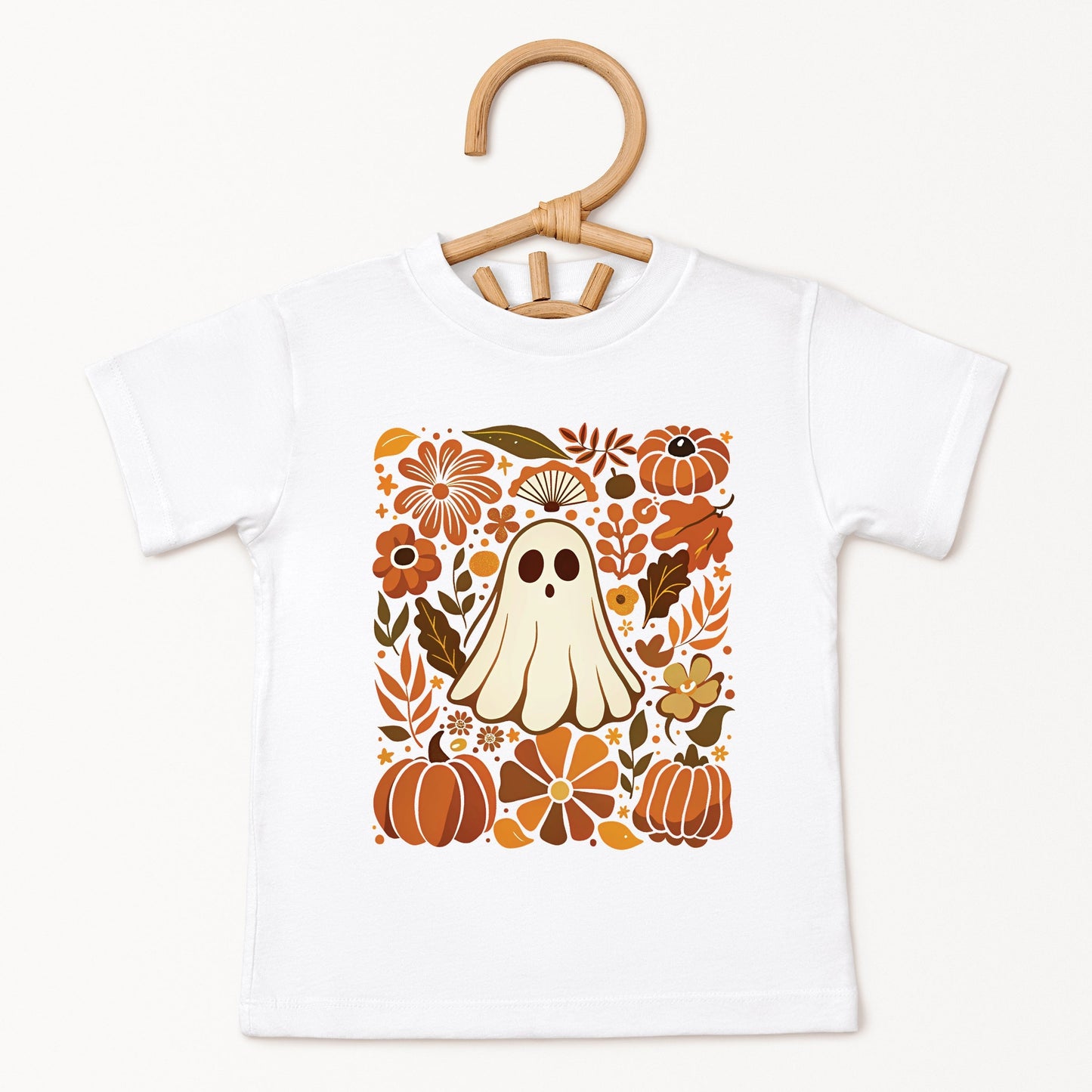 Ghost Floral Collage - Youth Short Sleeve Graphic T-Shirt and Toddler Short Sleeve Graphic T-Shirt