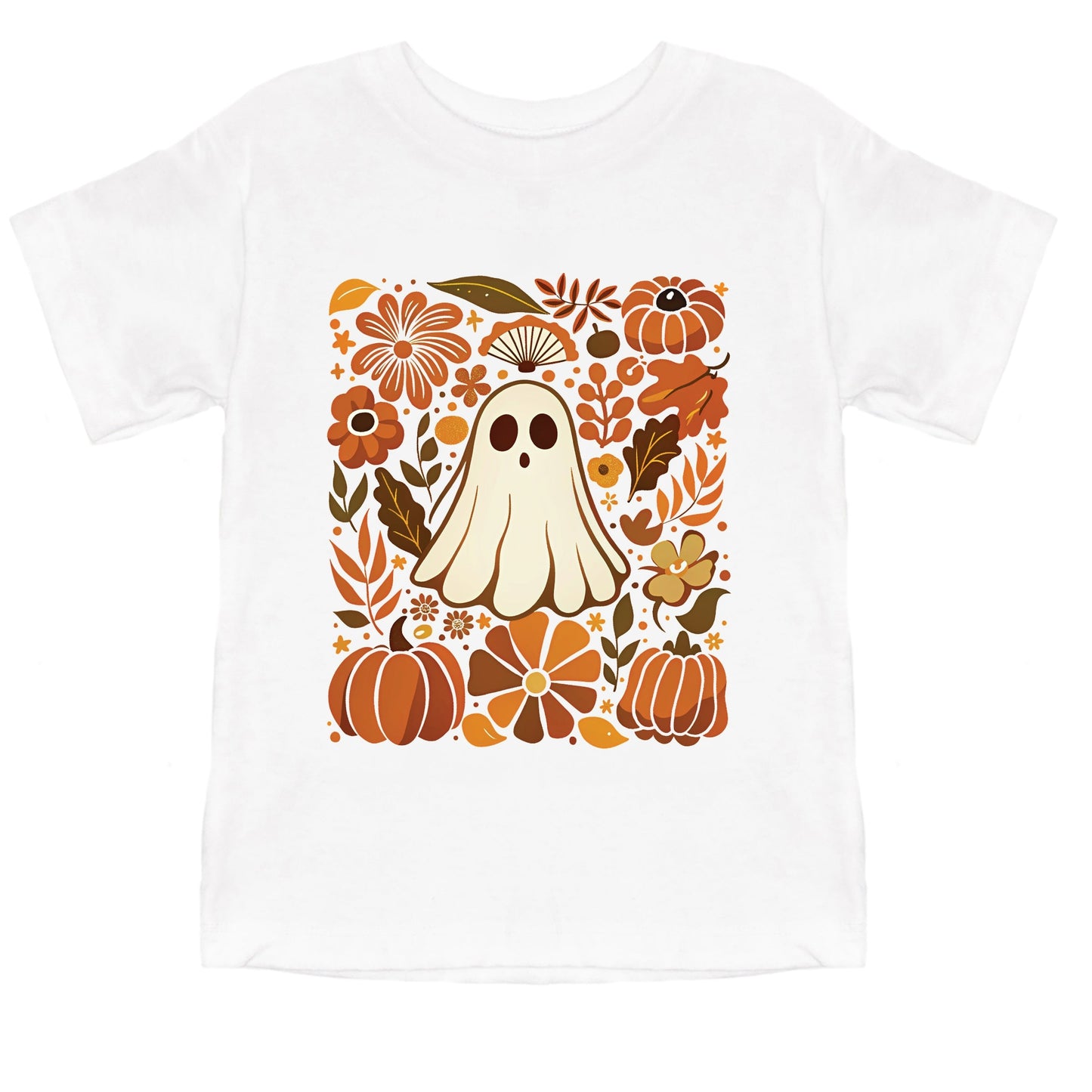 Ghost Floral Collage - Youth Short Sleeve Graphic T-Shirt and Toddler Short Sleeve Graphic T-Shirt