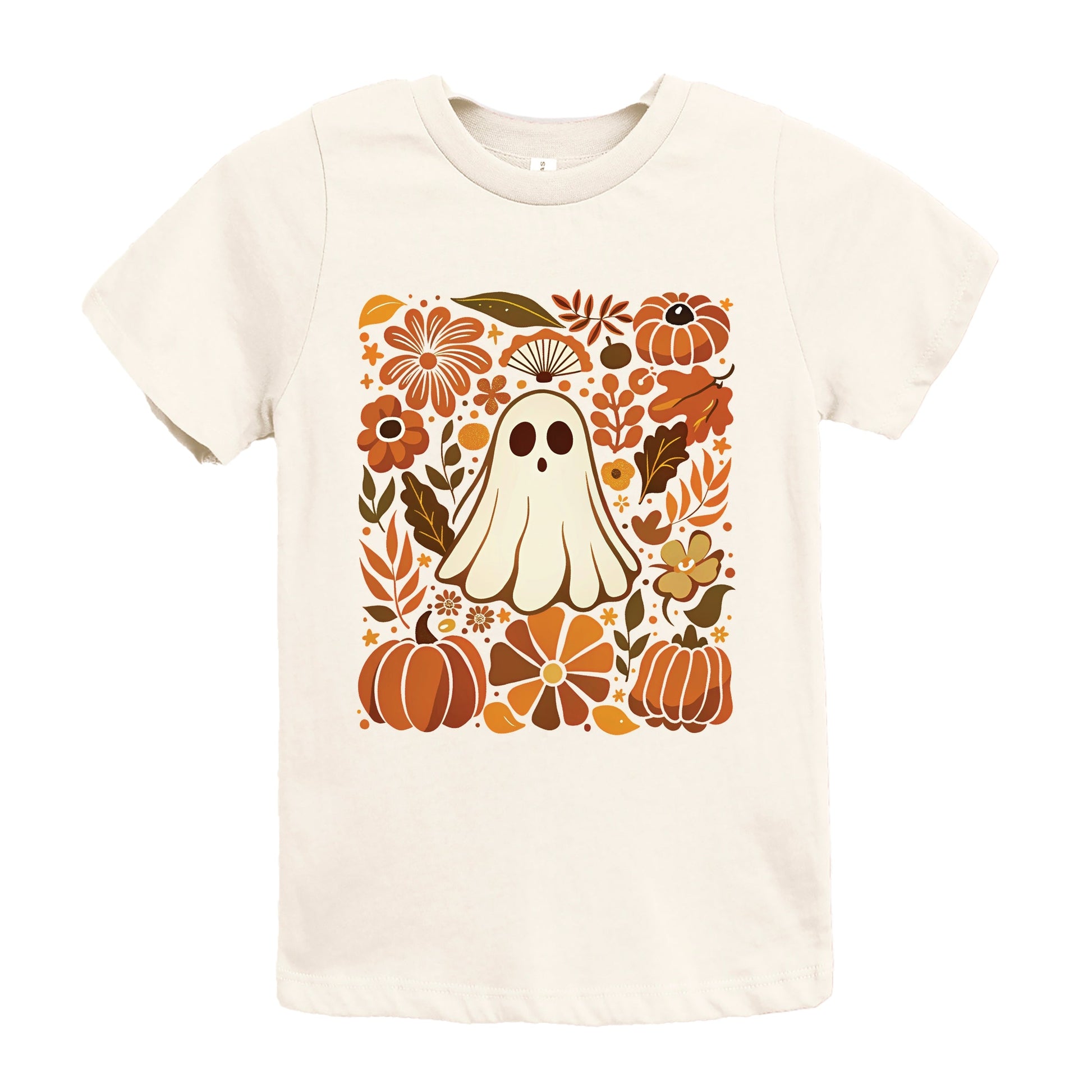 Ghost Floral Collage - Youth Short Sleeve Graphic T-Shirt and Toddler Short Sleeve Graphic T-Shirt