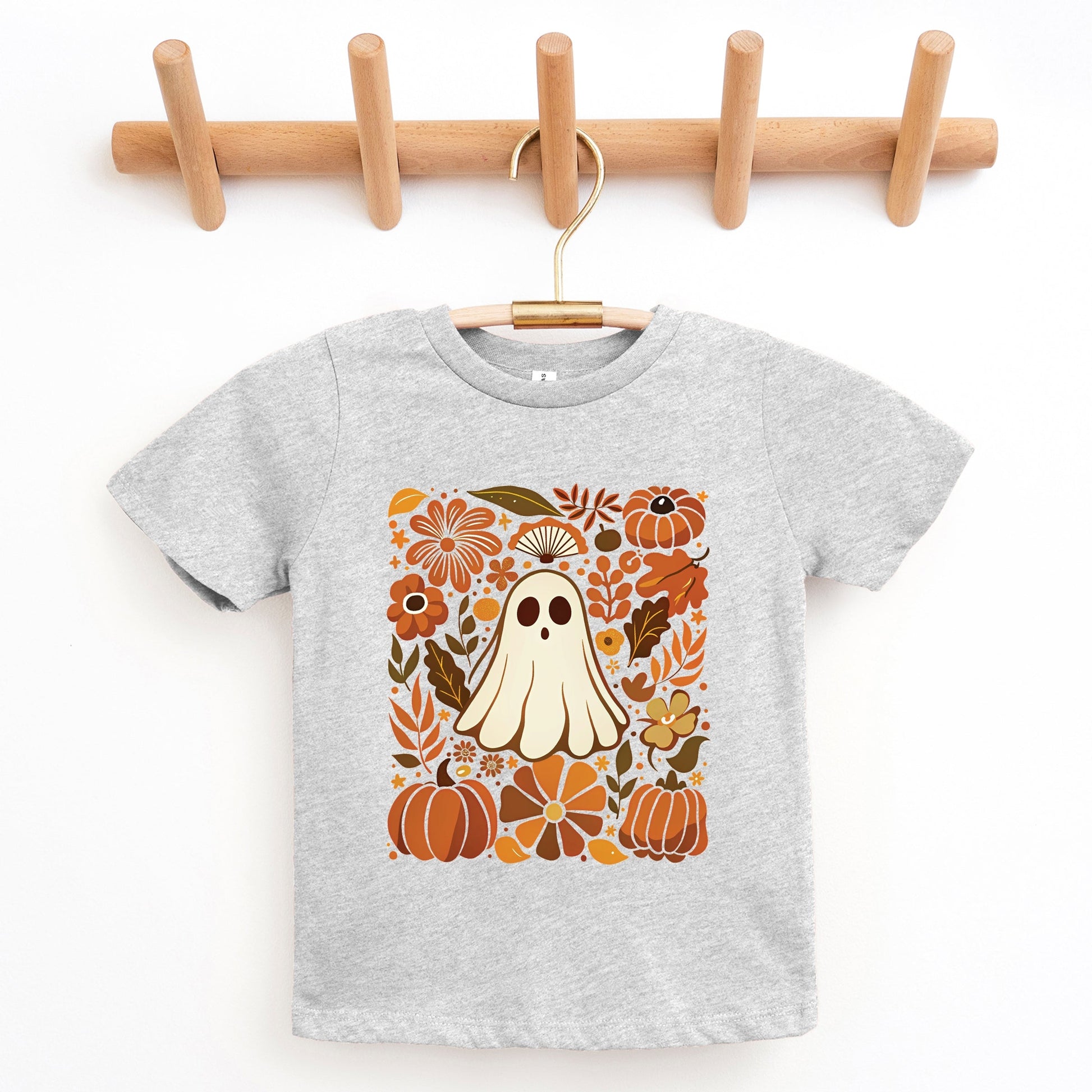 Ghost Floral Collage - Youth Short Sleeve Graphic T-Shirt and Toddler Short Sleeve Graphic T-Shirt