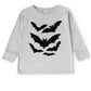 Halloween Bats Distressed - Toddler Long Sleeve Graphic Tee and Youth Long Sleeve Graphic T-Shirt