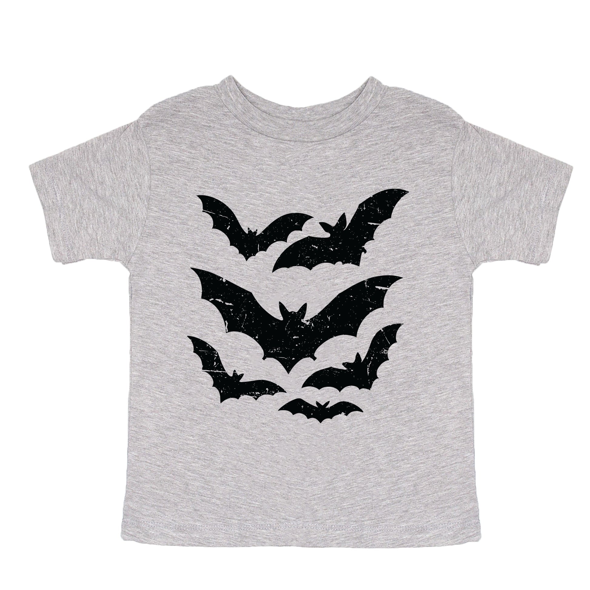 Halloween Bats Distressed - Youth Short Sleeve Graphic T-Shirt and Toddler Short Sleeve Graphic T-Shirt