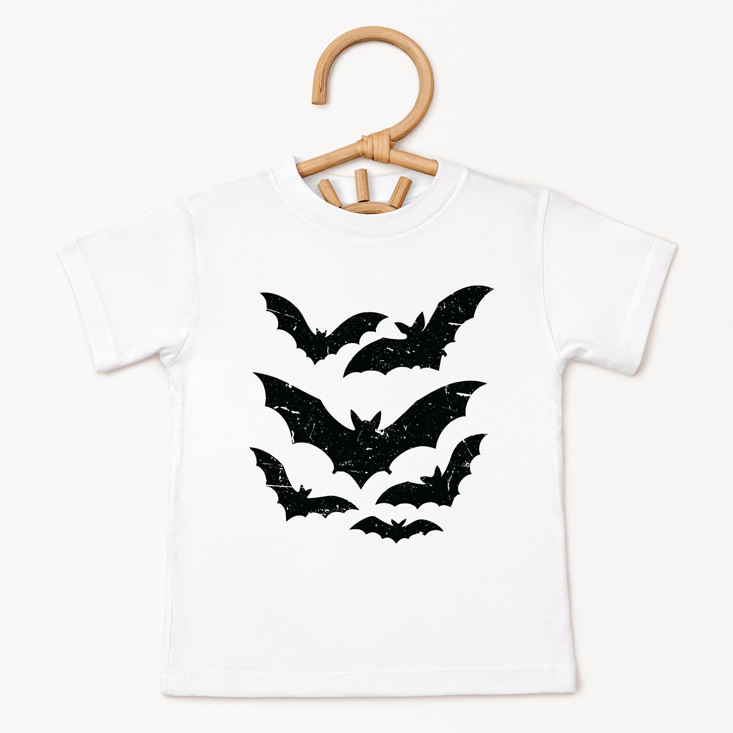 Halloween Bats Distressed - Youth Short Sleeve Graphic T-Shirt and Toddler Short Sleeve Graphic T-Shirt