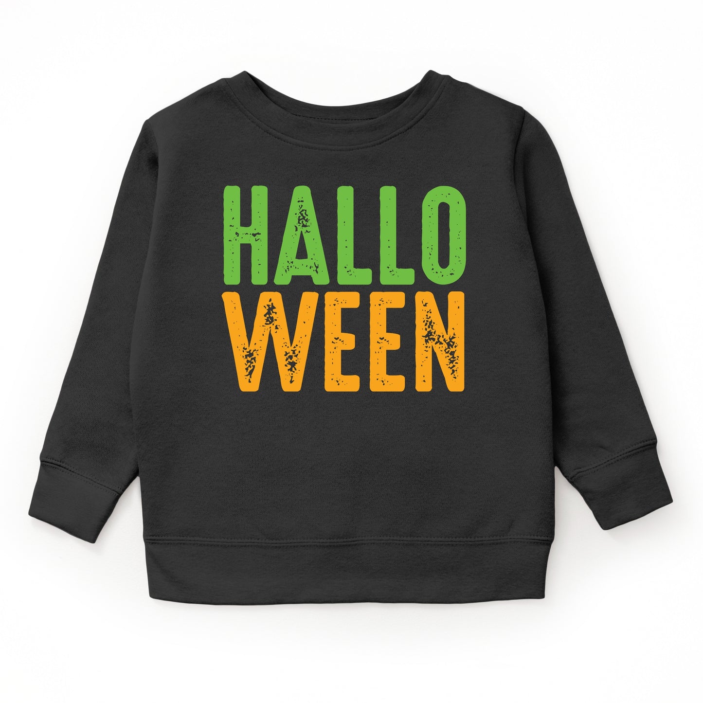 Halloween Bright Distressed - Toddler Graphic Sweatshirt and Youth Graphic Sweatshirt