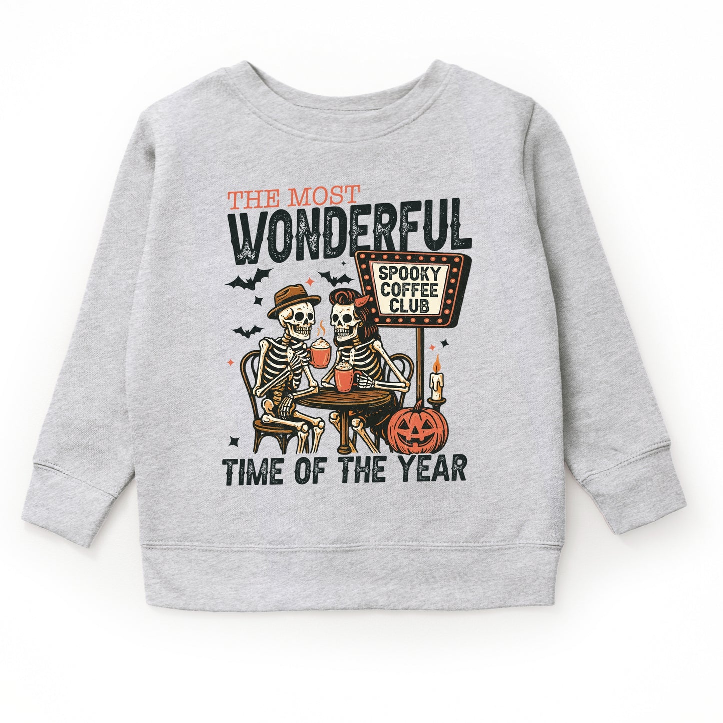 Halloween Wonderful Time of the Year Skeletons - Toddler Graphic Sweatshirt and Youth Graphic Sweatshirt