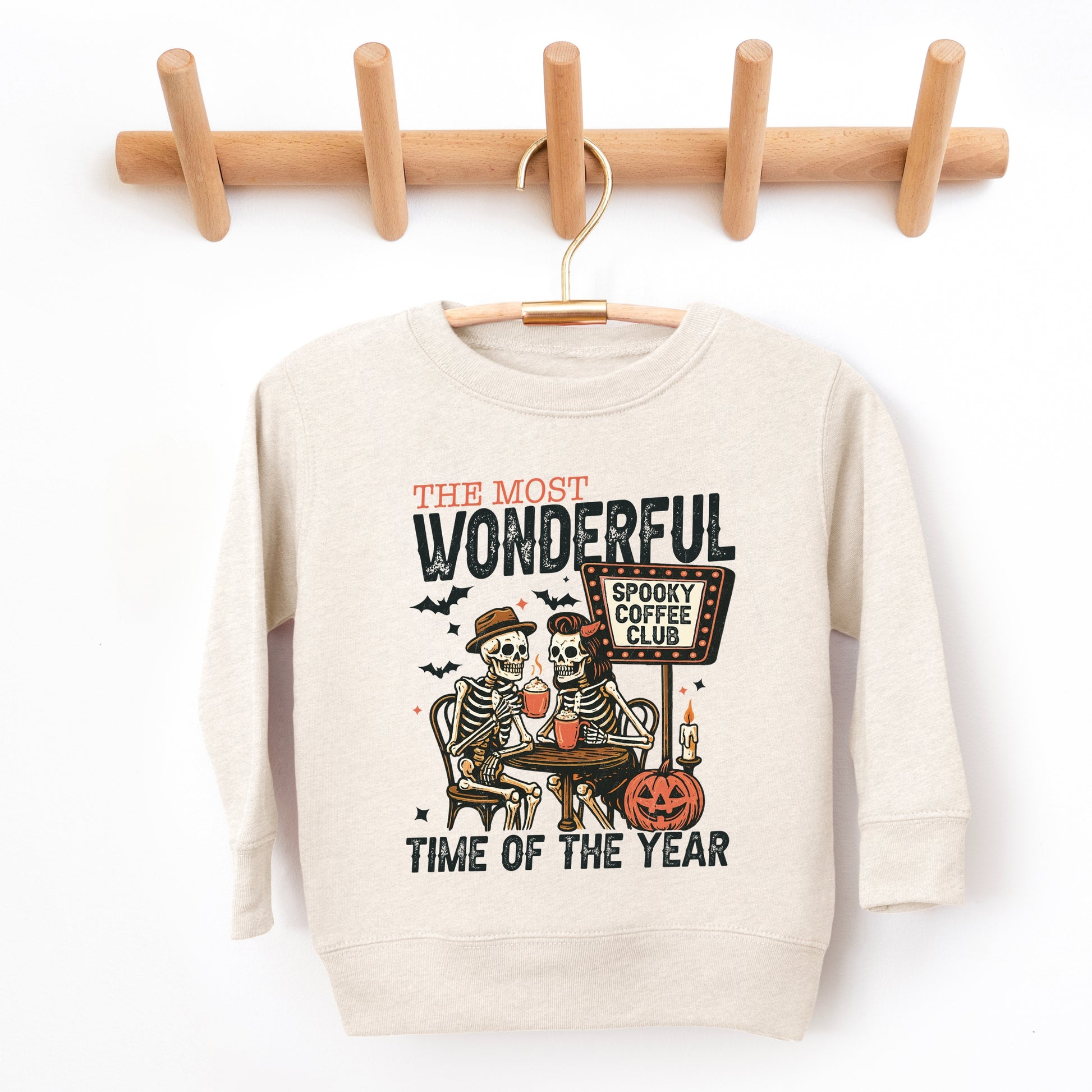 Halloween Wonderful Time of the Year Skeletons - Toddler Graphic Sweatshirt and Youth Graphic Sweatshirt