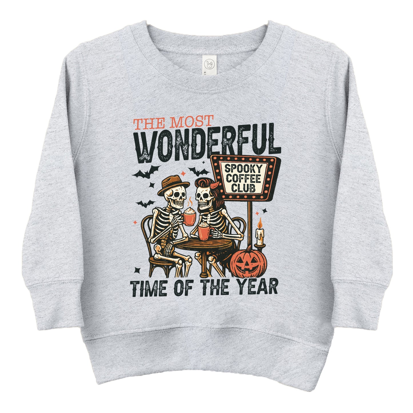 Halloween Wonderful Time of the Year Skeletons - Toddler Graphic Sweatshirt and Youth Graphic Sweatshirt