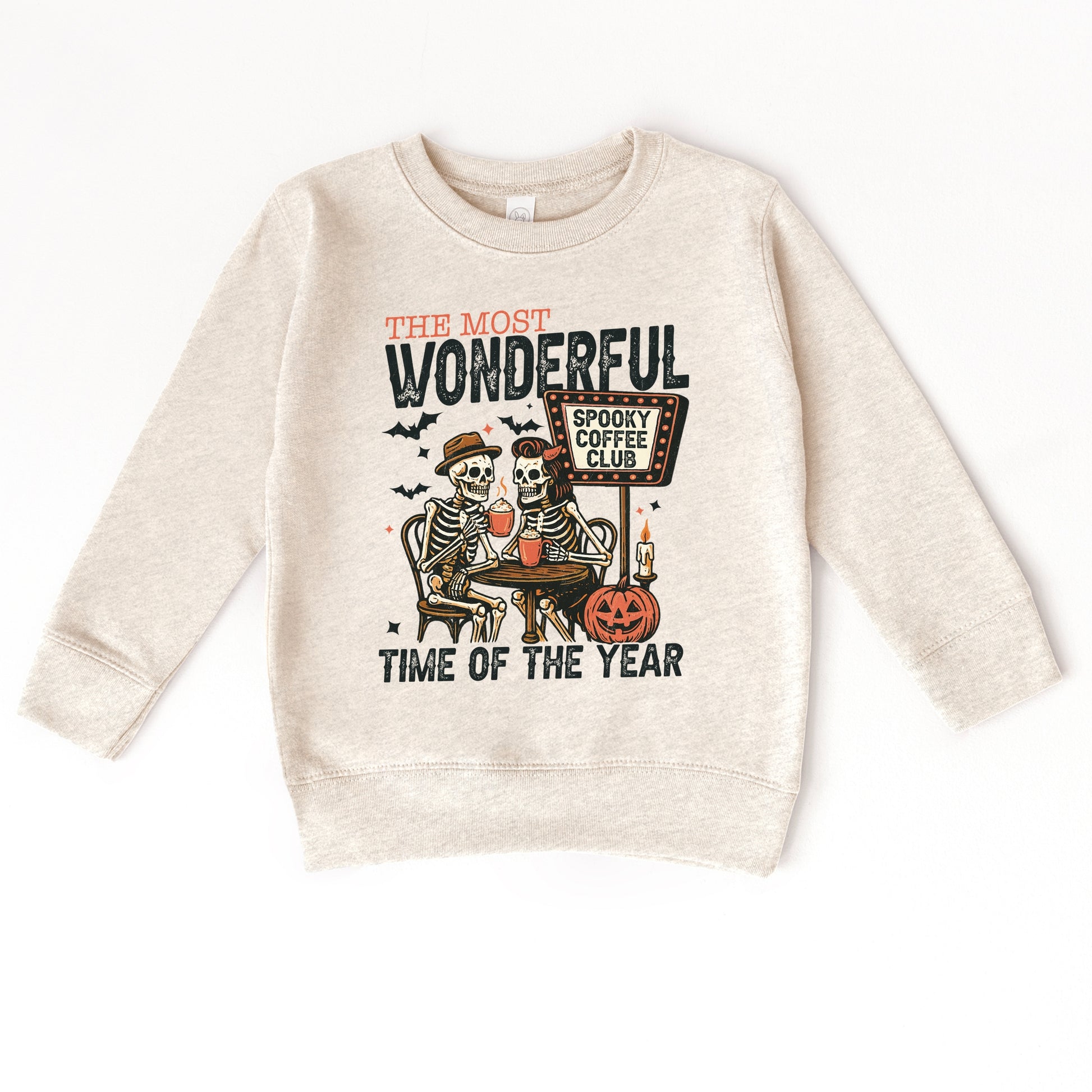 Halloween Wonderful Time of the Year Skeletons - Toddler Graphic Sweatshirt and Youth Graphic Sweatshirt