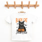 Black Cat Social Club Pumpkin - Youth Short Sleeve Graphic T-Shirt and Toddler Short Sleeve Graphic T-Shirt