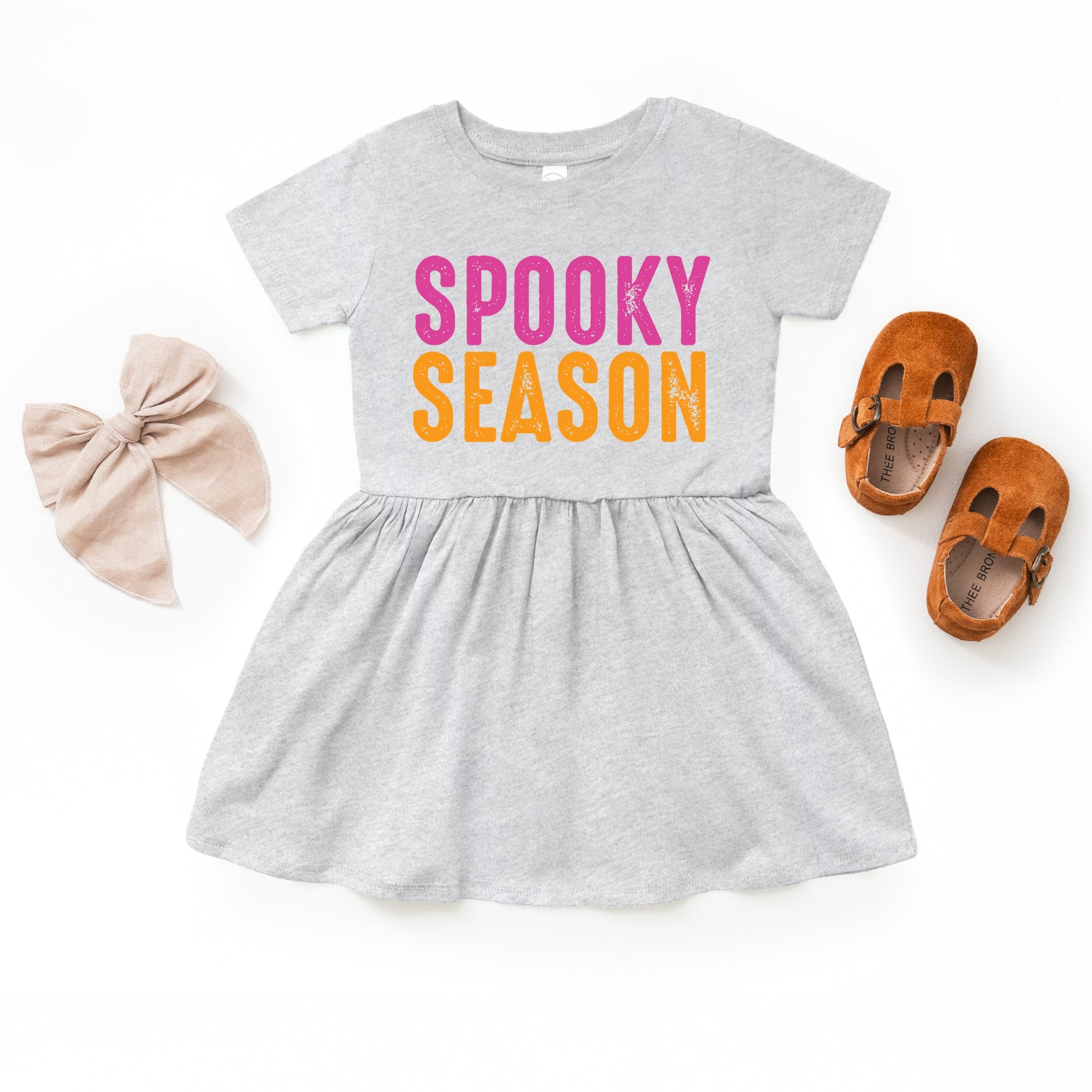 Spooky Season Bright Distressed - Toddler Graphic Dress and Infant Dress