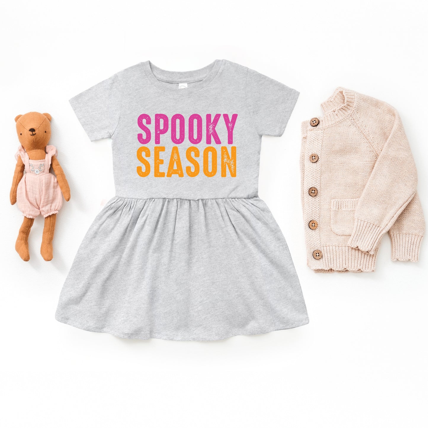 Spooky Season Bright Distressed - Toddler Graphic Dress and Infant Dress