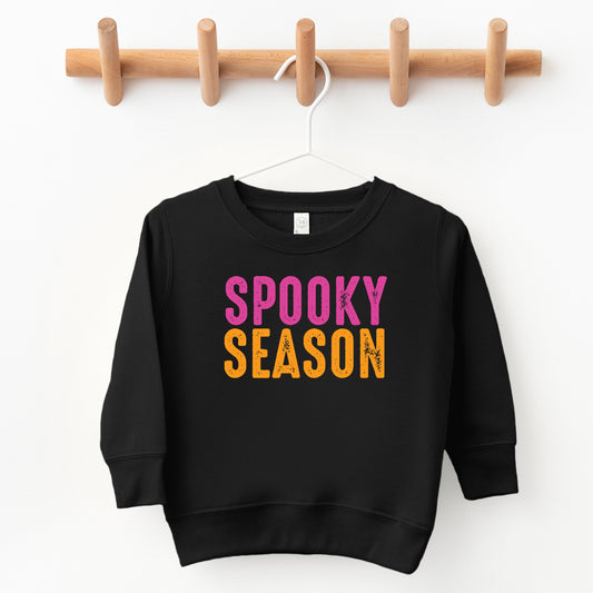 Spooky Season Bright Distressed - Toddler Graphic Sweatshirt and Youth Graphic Sweatshirt