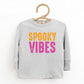Spooky Vibes Bright Distressed - Toddler Long Sleeve Graphic Tee and Youth Long Sleeve Graphic T-Shirt