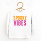 Spooky Vibes Bright Distressed - Toddler Long Sleeve Graphic Tee and Youth Long Sleeve Graphic T-Shirt