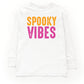 Spooky Vibes Bright Distressed - Toddler Long Sleeve Graphic Tee and Youth Long Sleeve Graphic T-Shirt