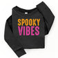 Spooky Vibes Bright Distressed - Toddler Long Sleeve Graphic Tee and Youth Long Sleeve Graphic T-Shirt