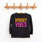 Spooky Vibes Bright Distressed - Toddler Long Sleeve Graphic Tee and Youth Long Sleeve Graphic T-Shirt