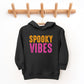 Spooky Vibes Bright Distressed - Toddler Hoodie and Youth Graphic Hoodie