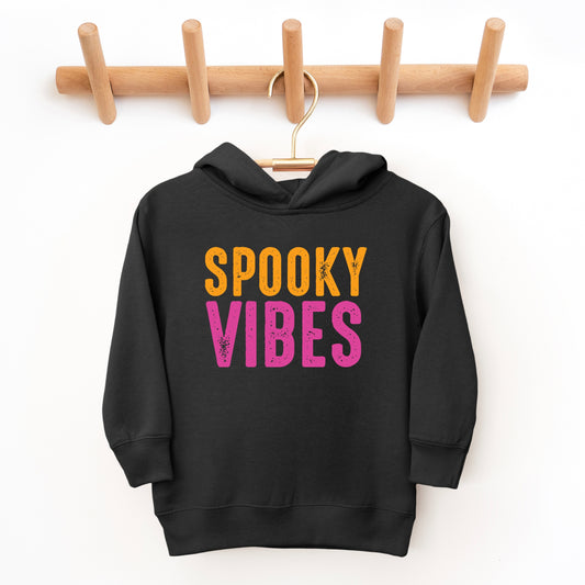Spooky Vibes Bright Distressed - Toddler Hoodie and Youth Graphic Hoodie