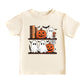 Halloween Bookshelf Ghosts - Youth Short Sleeve Graphic T-Shirt and Toddler Short Sleeve Graphic T-Shirt