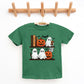 Halloween Bookshelf Ghosts - Youth Short Sleeve Graphic T-Shirt and Toddler Short Sleeve Graphic T-Shirt