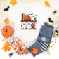 Halloween Bookshelf Ghosts - Youth Short Sleeve Graphic T-Shirt and Toddler Short Sleeve Graphic T-Shirt
