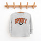 Varsity Spooky Bat Distressed - Toddler Long Sleeve Graphic Tee and Youth Long Sleeve Graphic T-Shirt