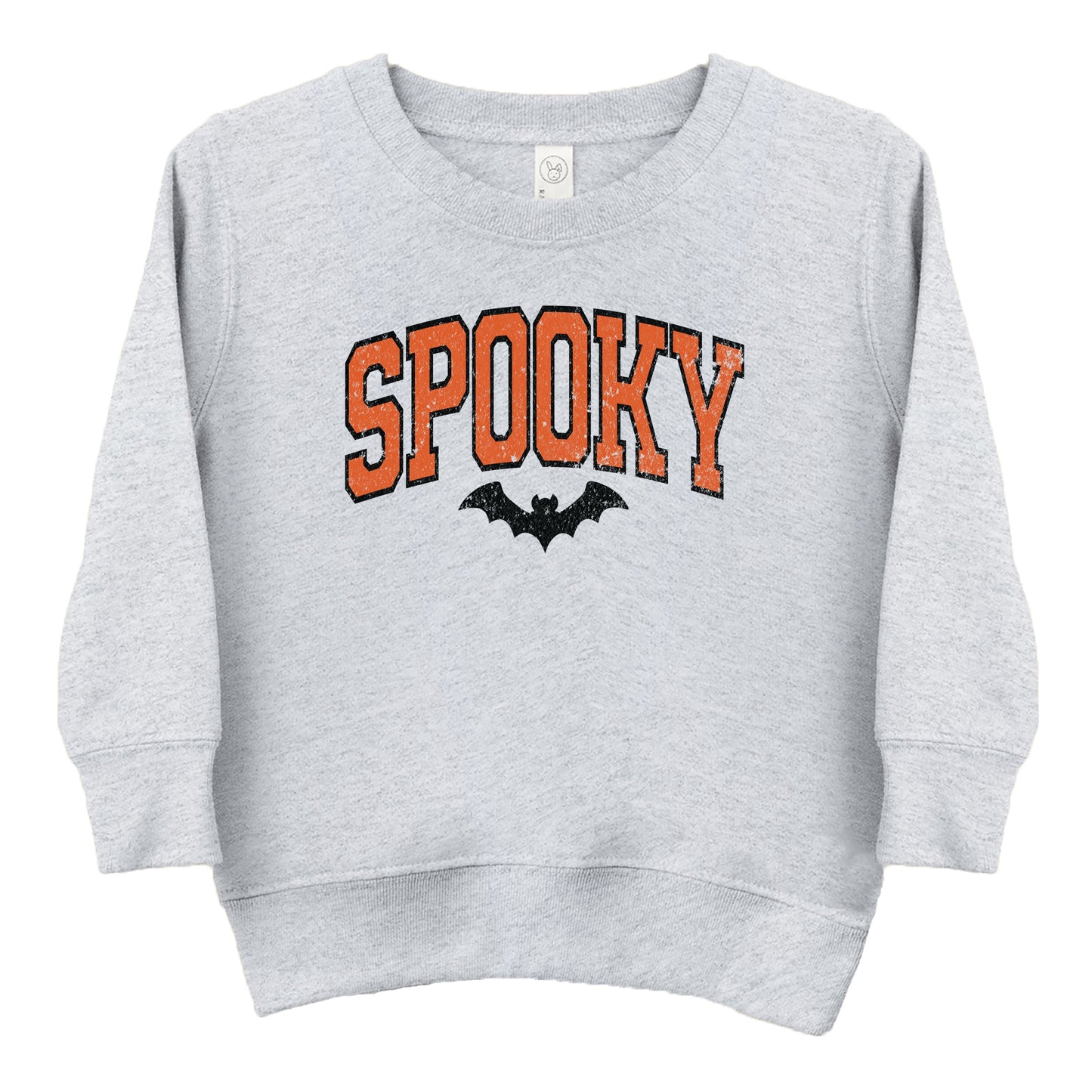 Varsity Spooky Bat Distressed - Toddler Graphic Sweatshirt and Youth Graphic Sweatshirt