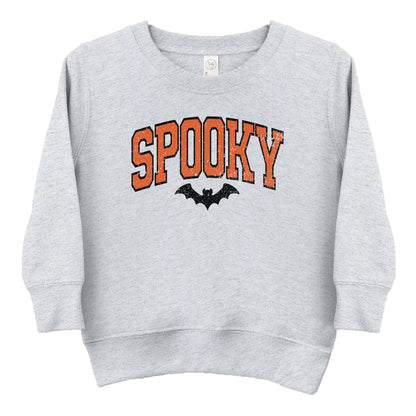 Varsity Spooky Bat Distressed - Toddler Graphic Sweatshirt and Youth Graphic Sweatshirt