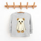 Watercolor Ghost Bear - Kids Youth Long Sleeve Tee and Kids Toddler Long Sleeve Tee