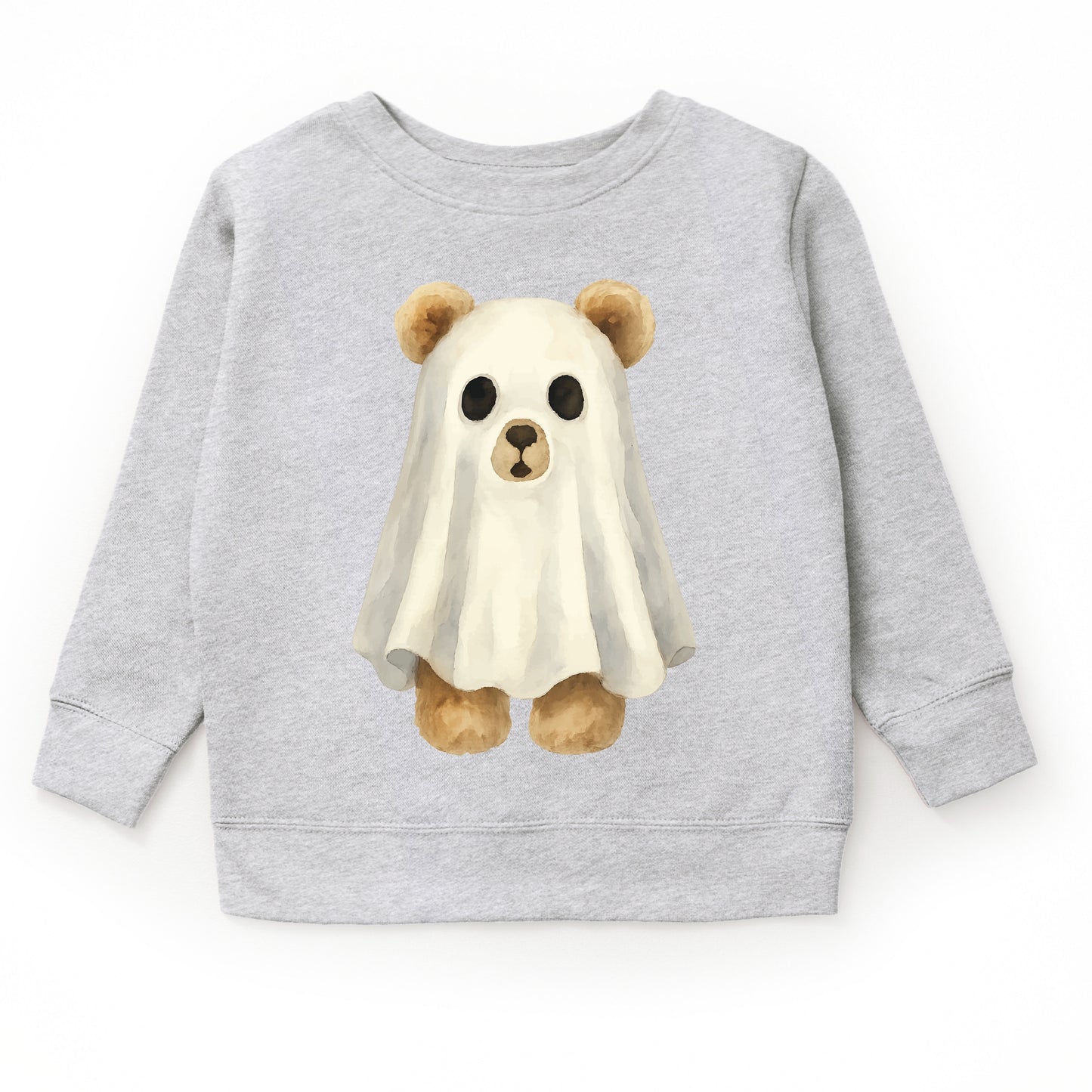 Watercolor Ghost Bear - Kids Toddler Sweatshirt and Kids Youth Sweatshirt