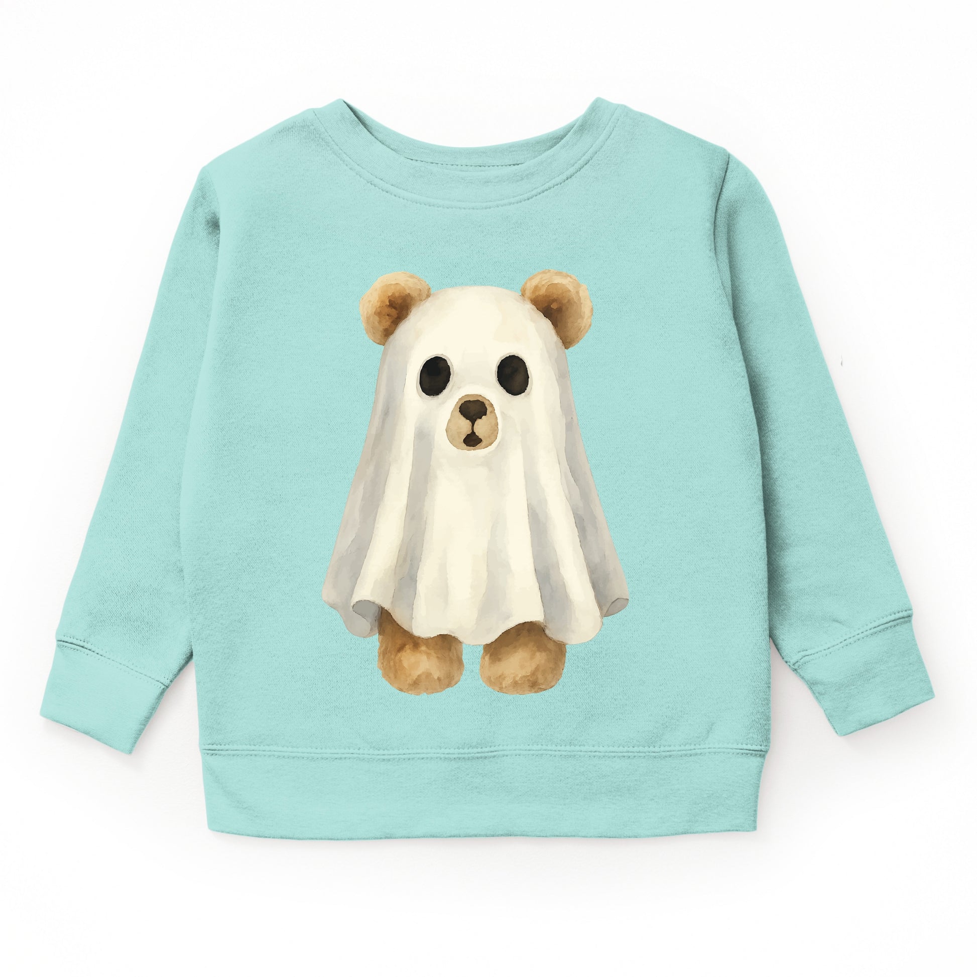 Watercolor Ghost Bear - Kids Toddler Sweatshirt and Kids Youth Sweatshirt