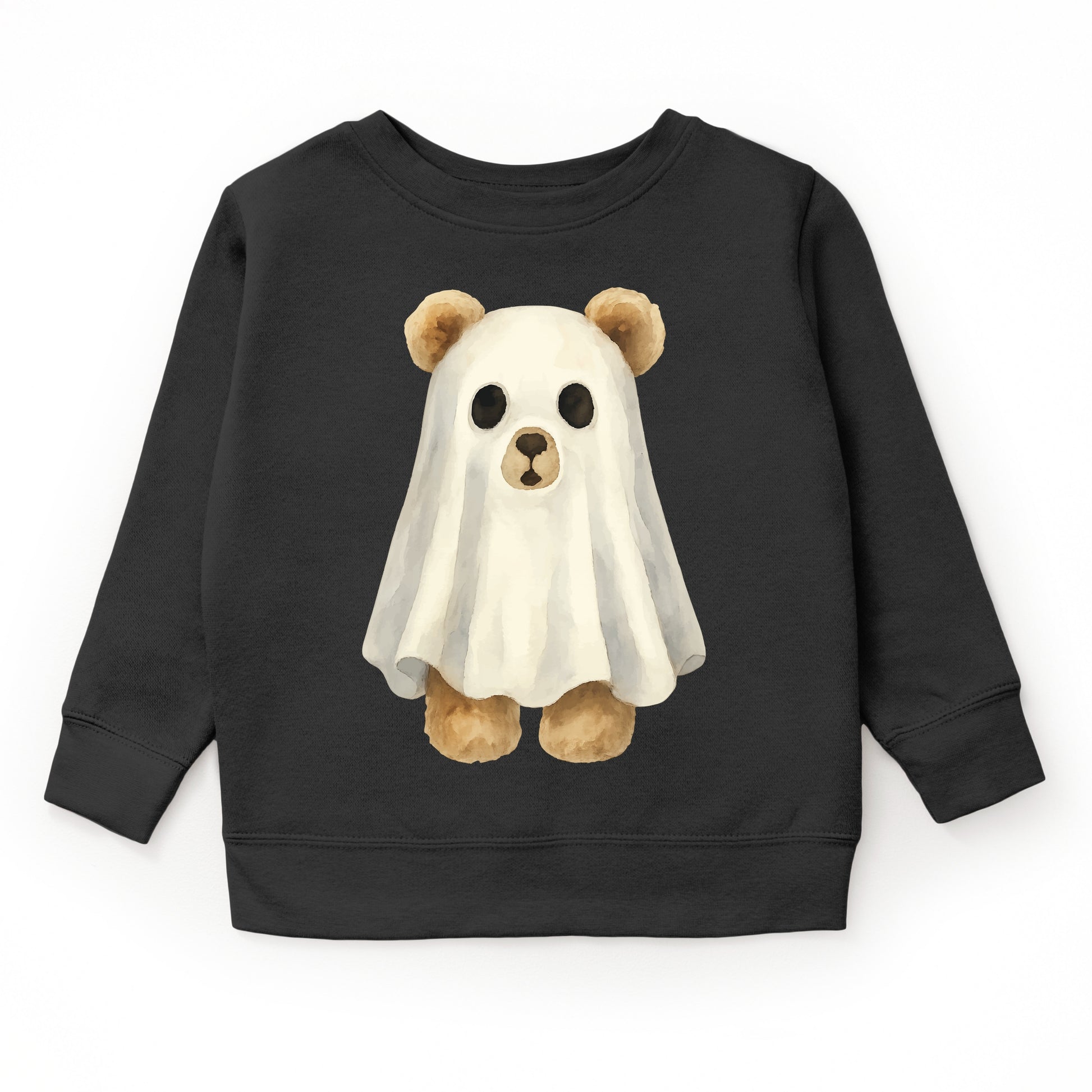 Watercolor Ghost Bear - Kids Toddler Sweatshirt and Kids Youth Sweatshirt