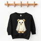 Watercolor Ghost Bear - Kids Toddler Sweatshirt and Kids Youth Sweatshirt