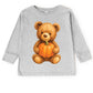 Watercolor Pumpkin Bear - Kids Toddler Long Sleeve Tee and Kids Youth Long Sleeve Tee
