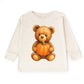 Watercolor Pumpkin Bear - Kids Toddler Long Sleeve Tee and Kids Youth Long Sleeve Tee