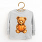 Watercolor Pumpkin Bear - Kids Toddler Long Sleeve Tee and Kids Youth Long Sleeve Tee