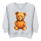 Watercolor Pumpkin Bear - Kids Youth Sweatshirt and Kids Toddler Sweatshirt