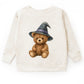 Watercolor Witchy Bear - Kids Youth Sweatshirt and Kids Toddler Sweatshirt