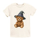 Watercolor Witchy Bear - Kids Youth Short Sleeve Tee and Toddler Short Sleeve Tee