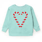 Candy Cane Heart - Toddler Graphic Sweatshirt and Youth Graphic Sweatshirt