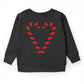 Candy Cane Heart - Toddler Graphic Sweatshirt and Youth Graphic Sweatshirt