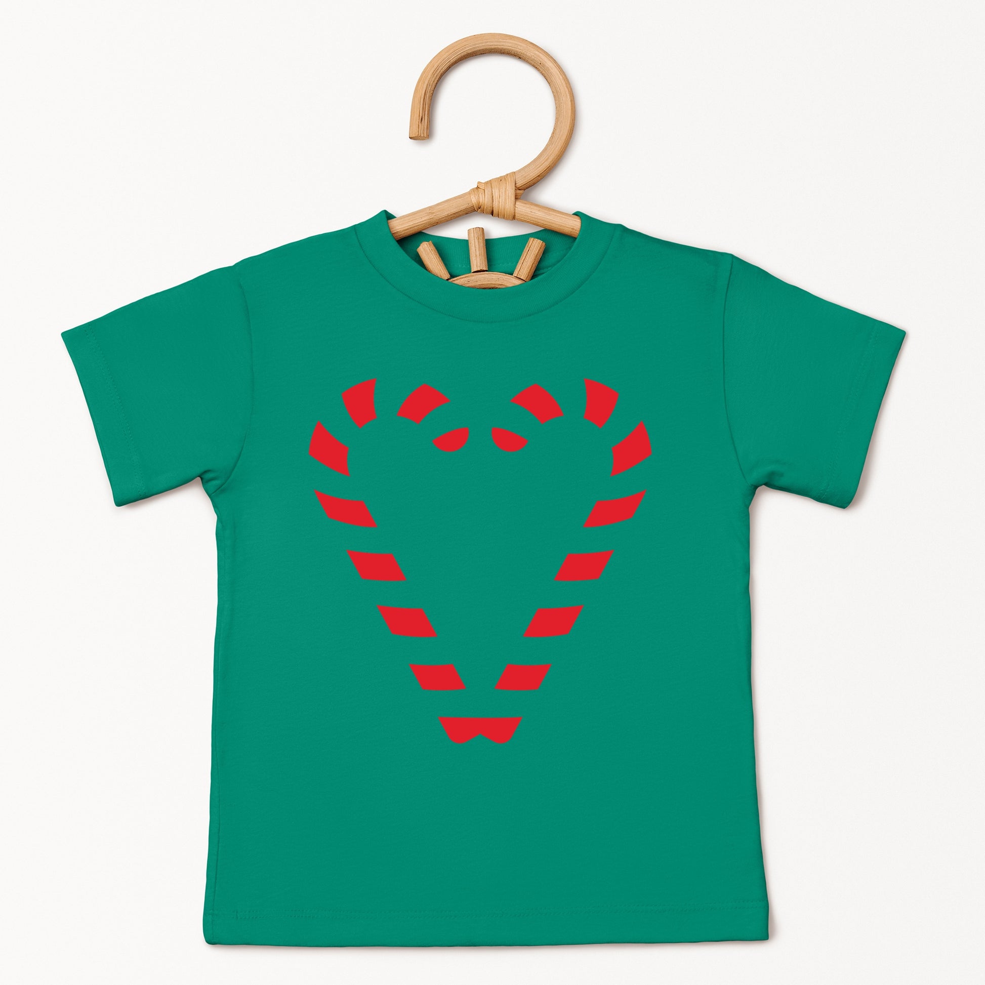 Candy Cane Heart - Youth Short Sleeve Graphic T-Shirt and Toddler Short Sleeve Graphic T-Shirt